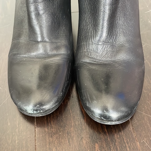 ALDO black leather wedged boot w/inside zip and upper cuff size 39 - Picture 8 of 9